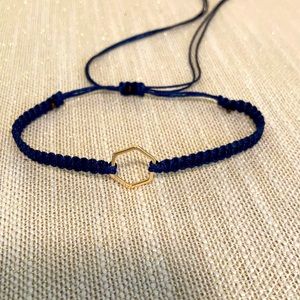 NWT Gold Plated Macrame Friendship Bracelet